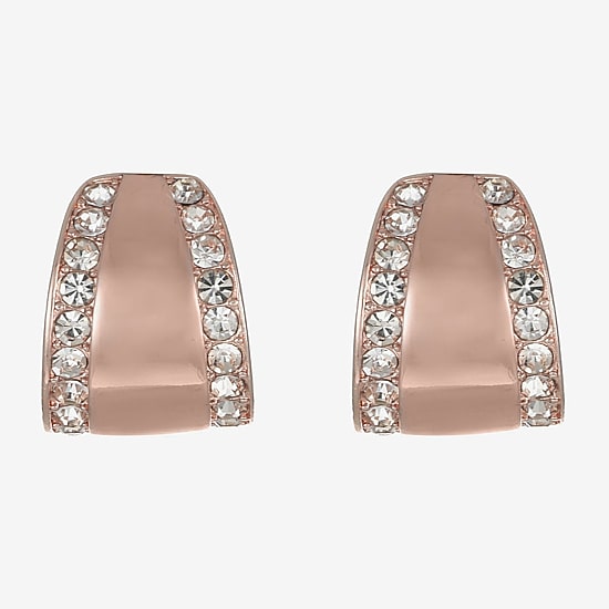 Liz Claiborne Womens Glass 18.7mm Hypoallergenic Hoop Earrings