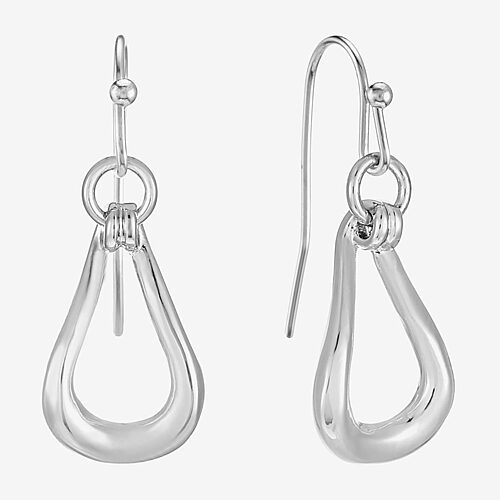 Liz Claiborne Womens Drop Earrings In Silver