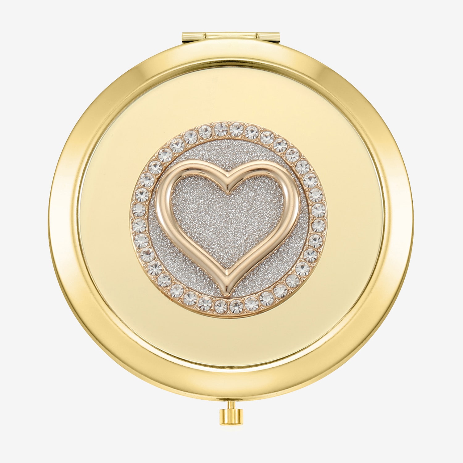 Monet Jewelry Initial Gold Tone Heart Compact Mirror