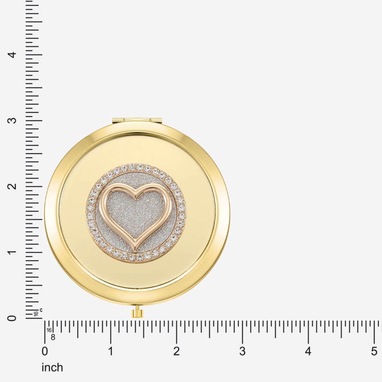 Monet Jewelry Initial Gold Tone Heart Compact Mirror