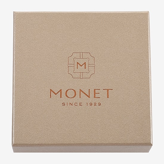 Monet Jewelry Initial Gold Tone Round Compact Mirror
