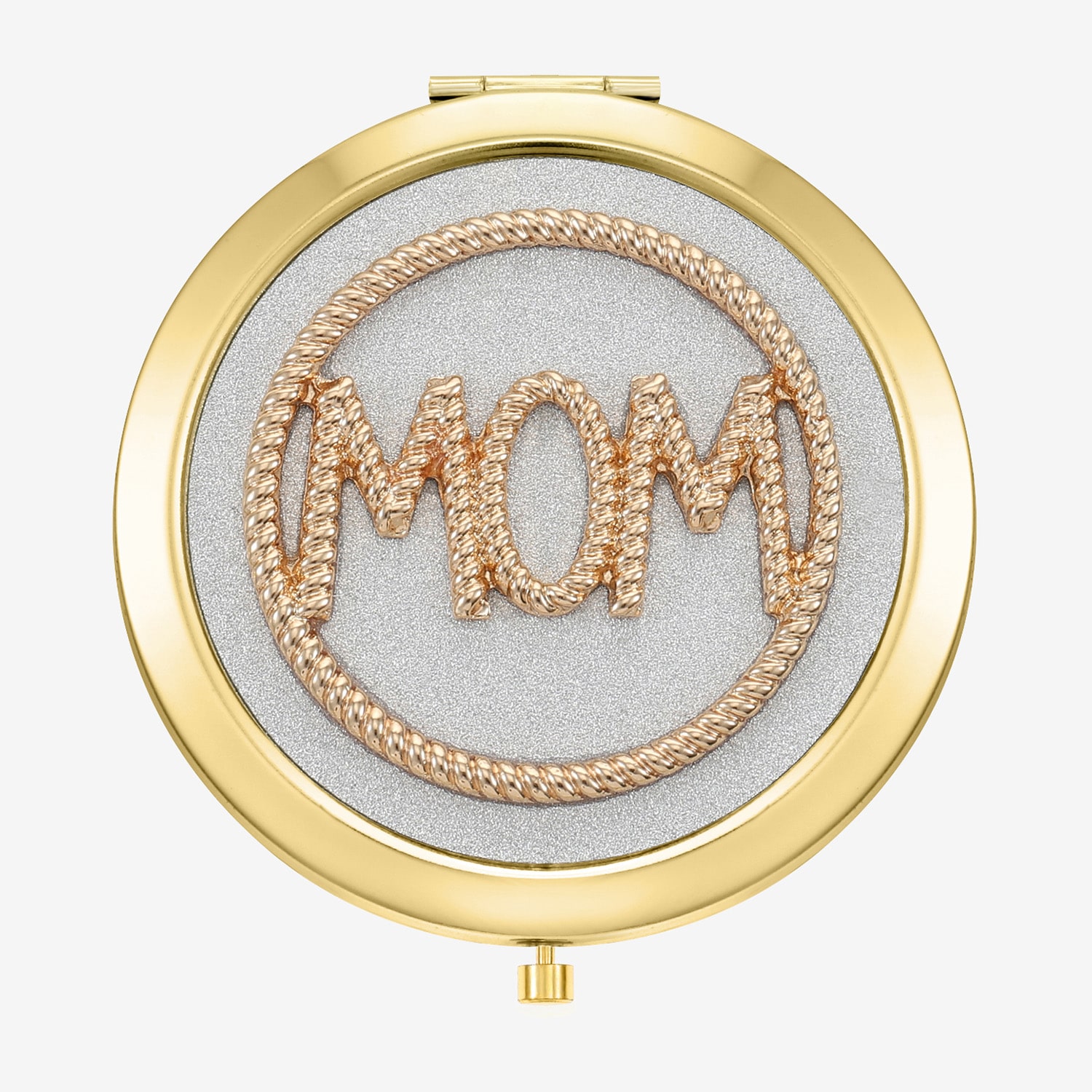 Monet Jewelry Mom Gold Tone Compact Mirror