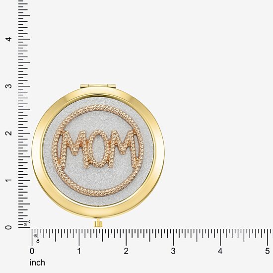 Monet Jewelry Mom Gold Tone Compact Mirror