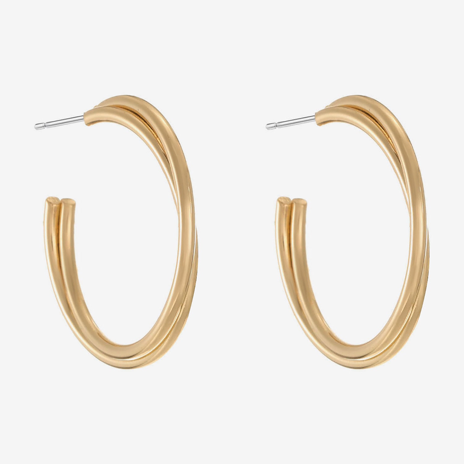 Liz Claiborne Womens 34mm Hypoallergenic Hoop Earrings