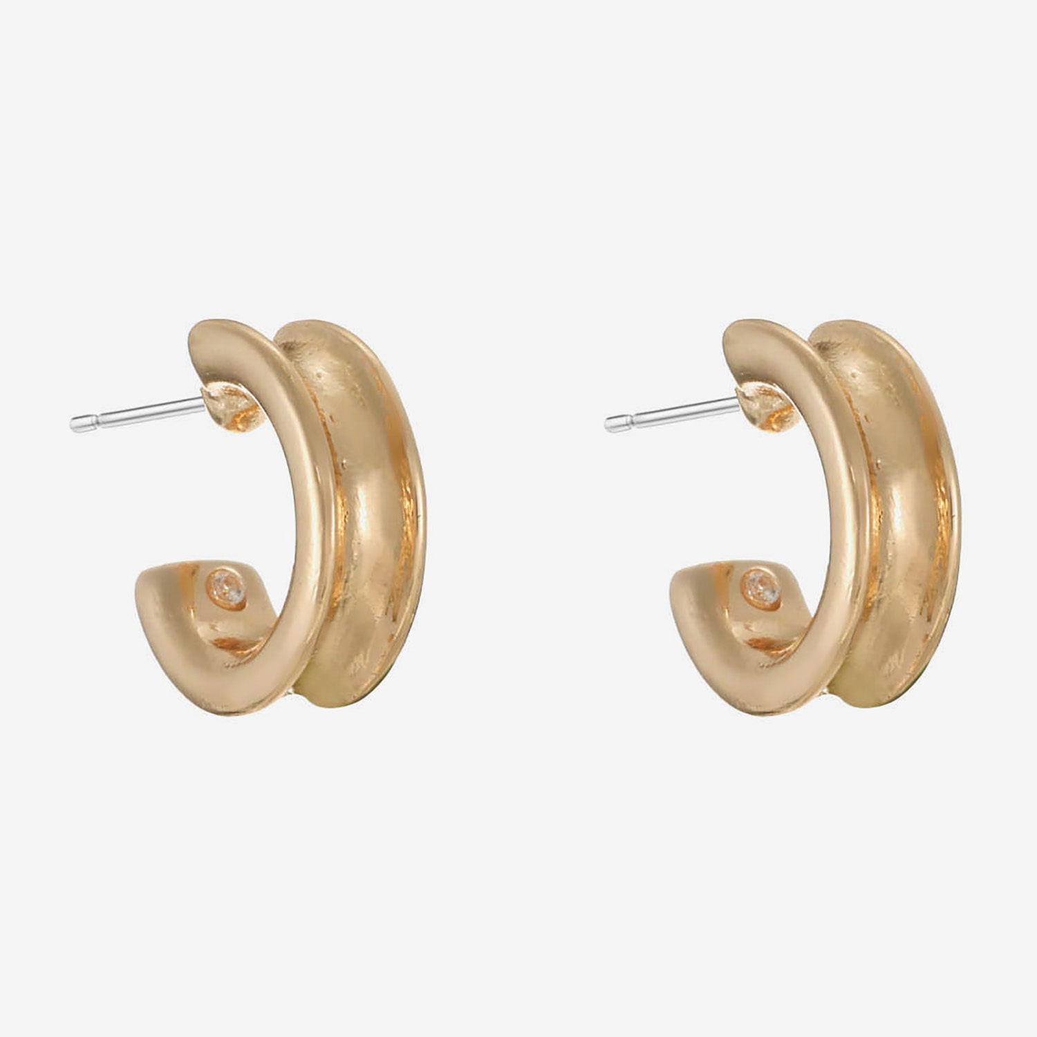 Liz Claiborne Womens 11mm Hypoallergenic Hoop Earrings