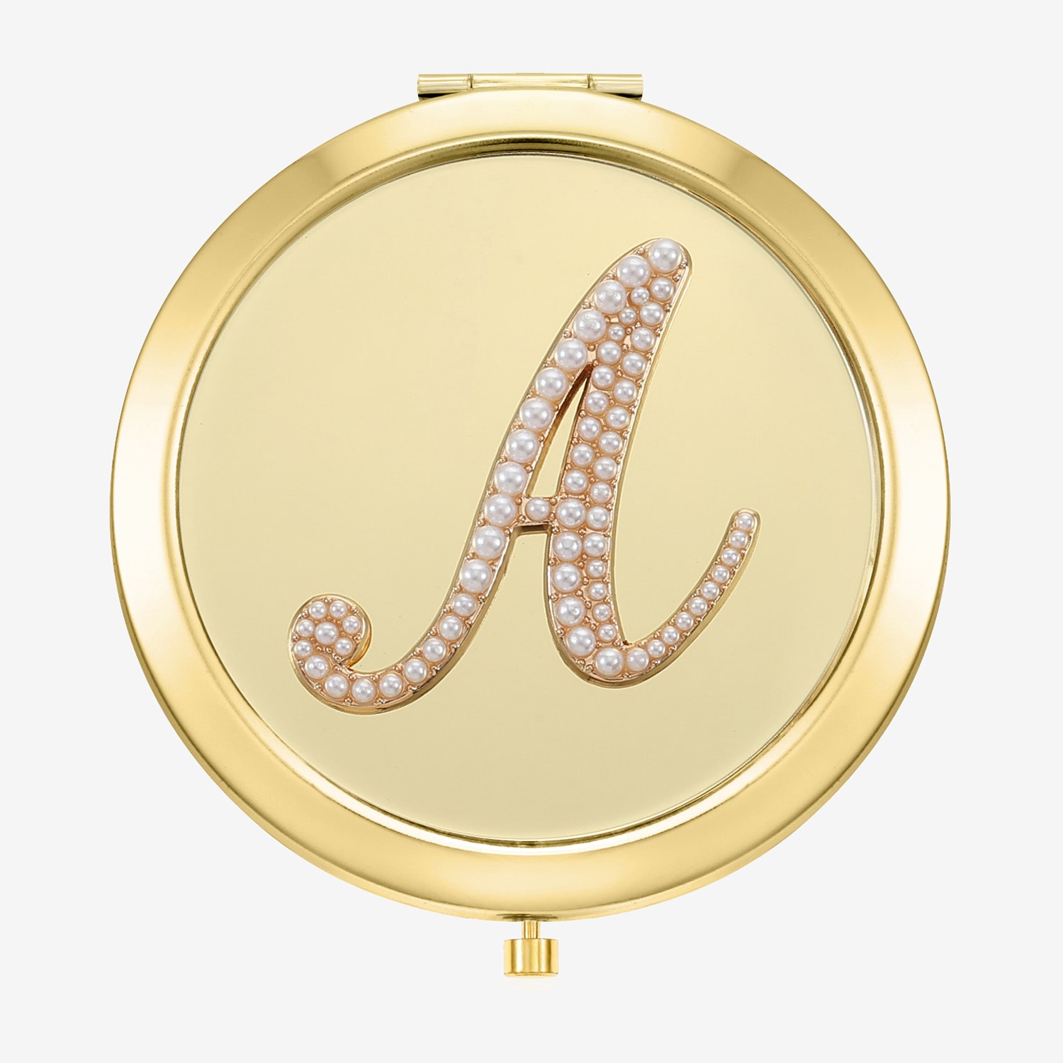 Monet Jewelry Initial Gold Tone Compact Mirror