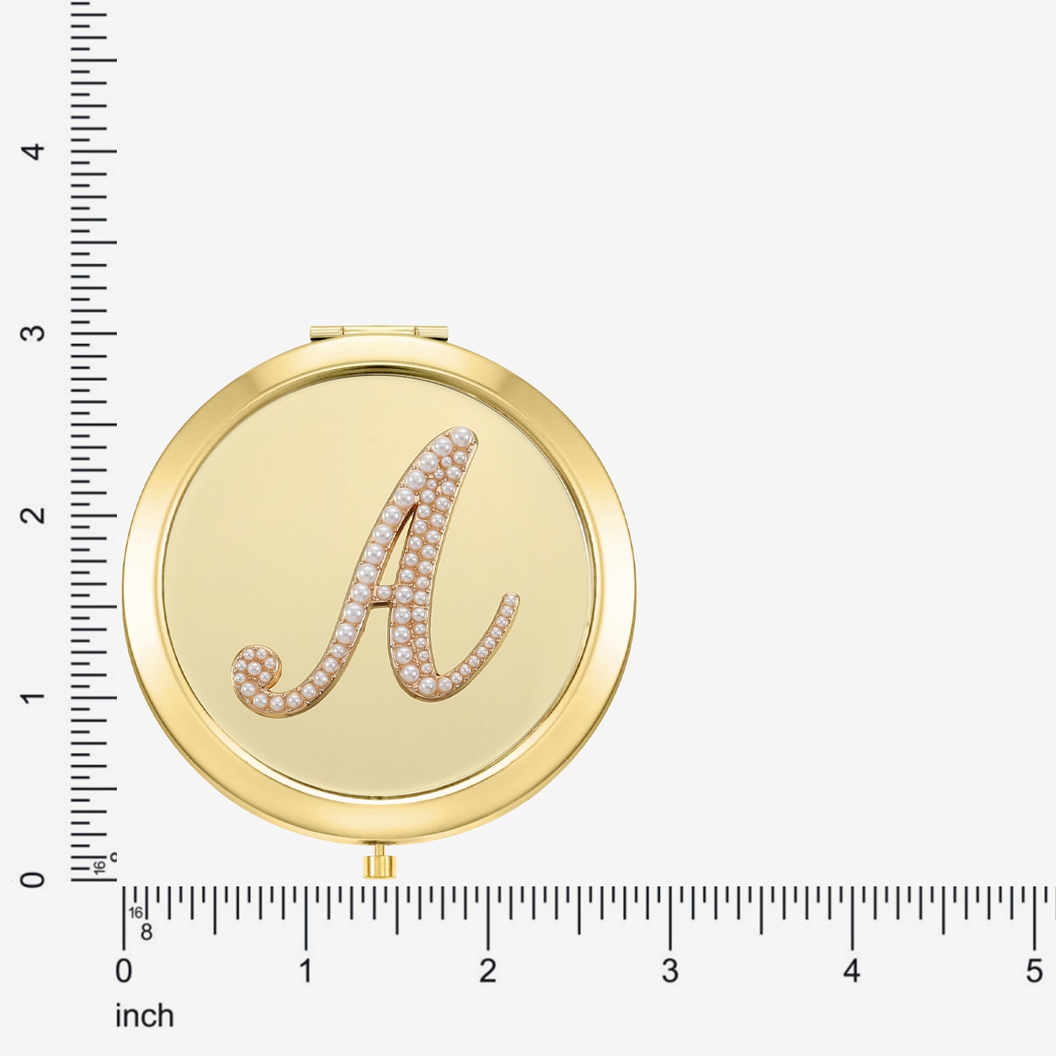 Monet Jewelry Initial Gold Tone Compact Mirror