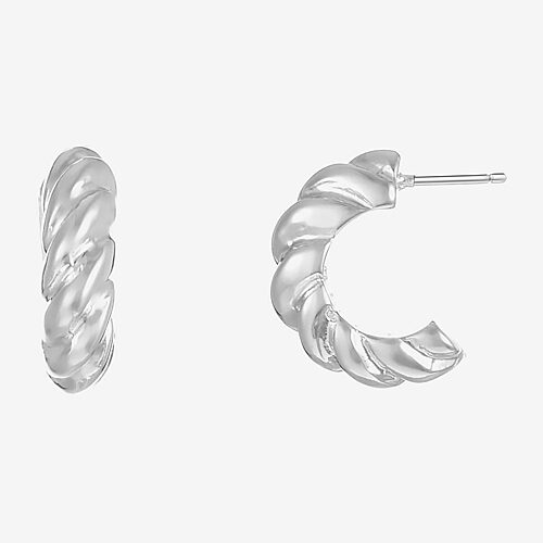Liz Claiborne Womens 13mm Hypoallergenic Hoop Earrings In Silver