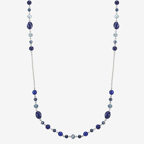 Liz Claiborne Womens 34 Inch Strand Necklace In Blue