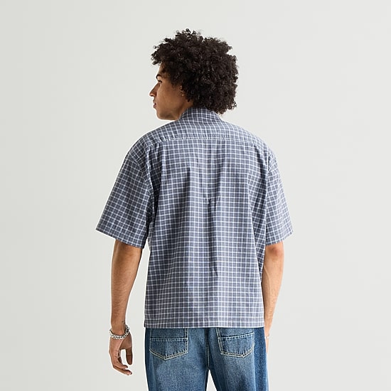 Arizona Mens Short Sleeve Boxy Fit Big and Tall Button-Down Shirt