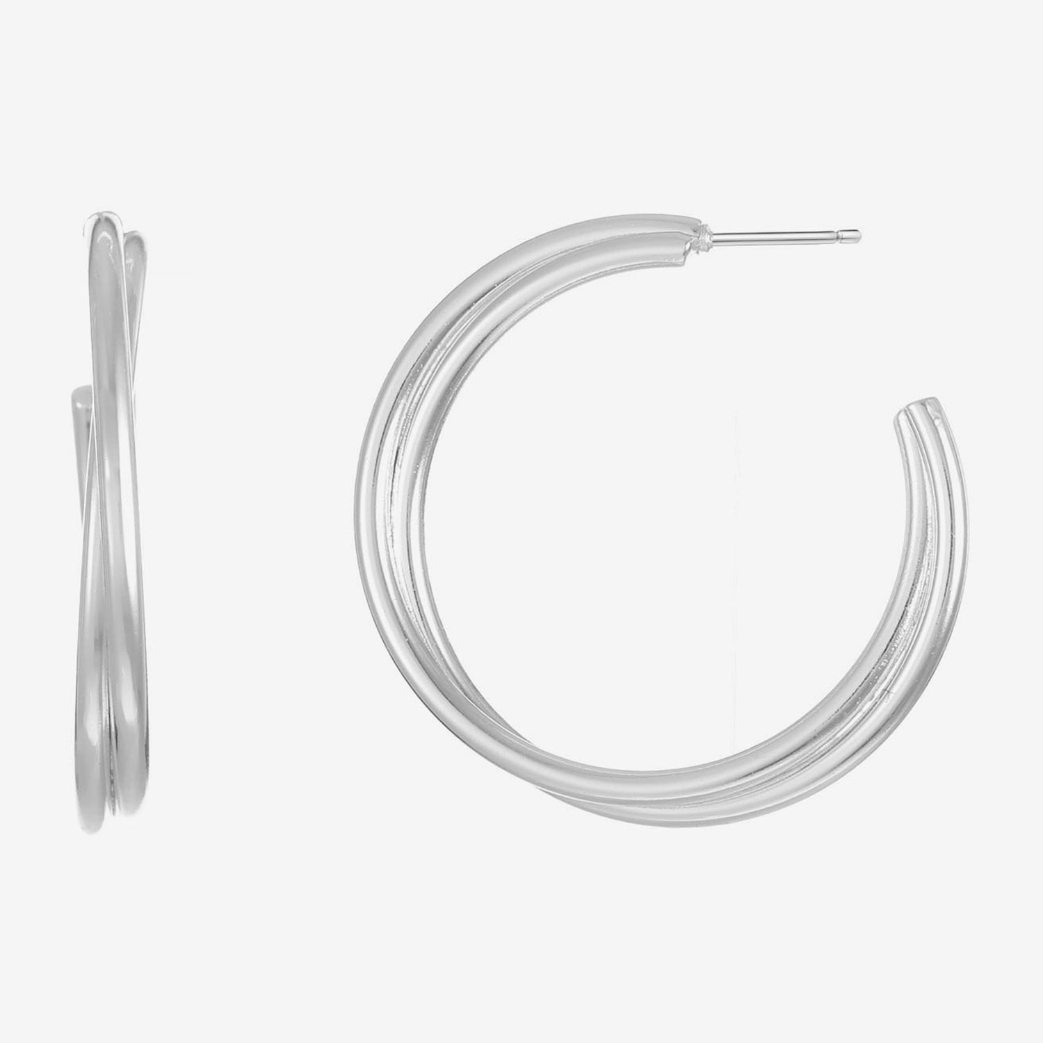 Liz Claiborne Womens 34mm Hypoallergenic Hoop Earrings