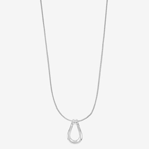 Liz Claiborne Womens 17 Inch Pendant Necklace In Silver