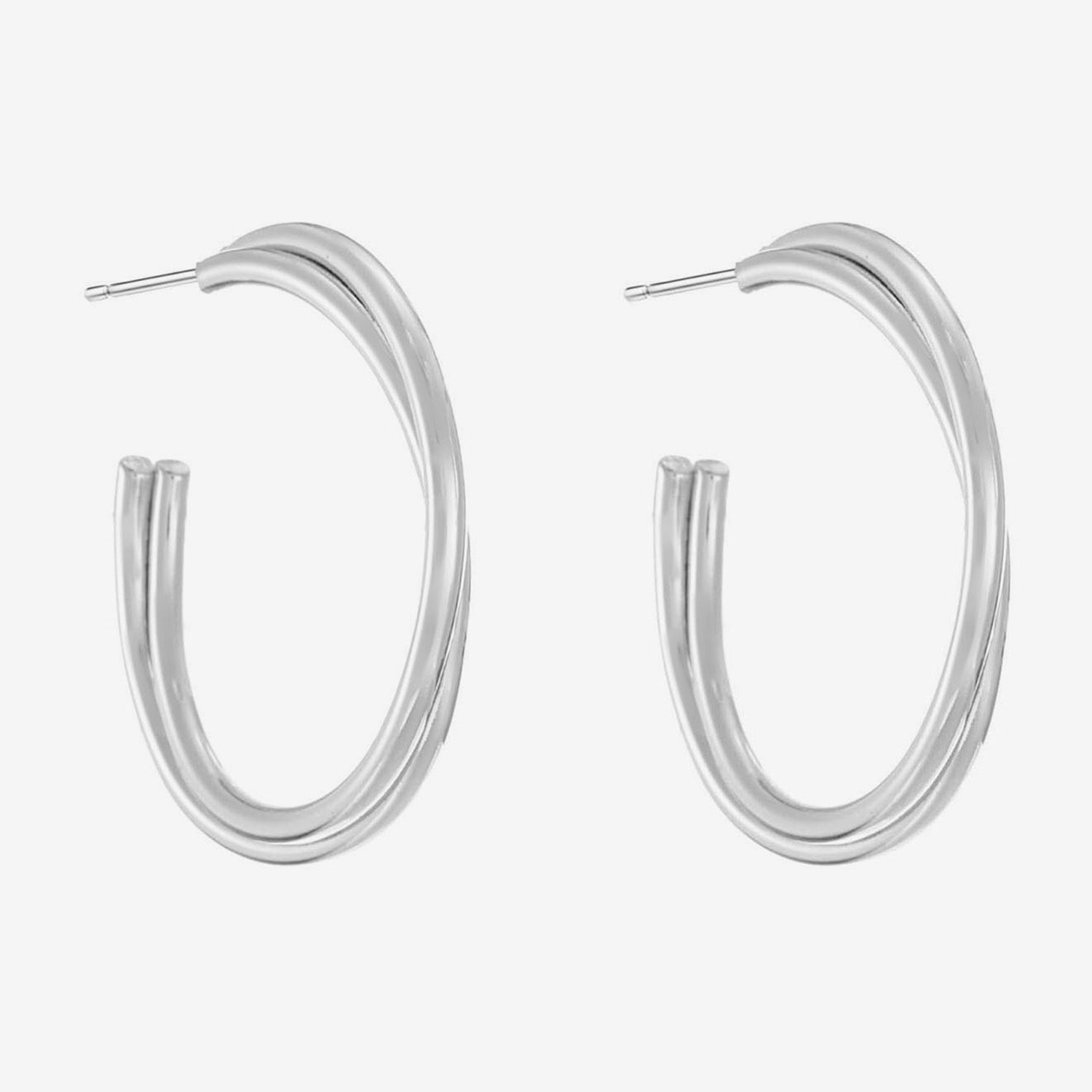 Liz Claiborne Womens 34mm Hypoallergenic Hoop Earrings