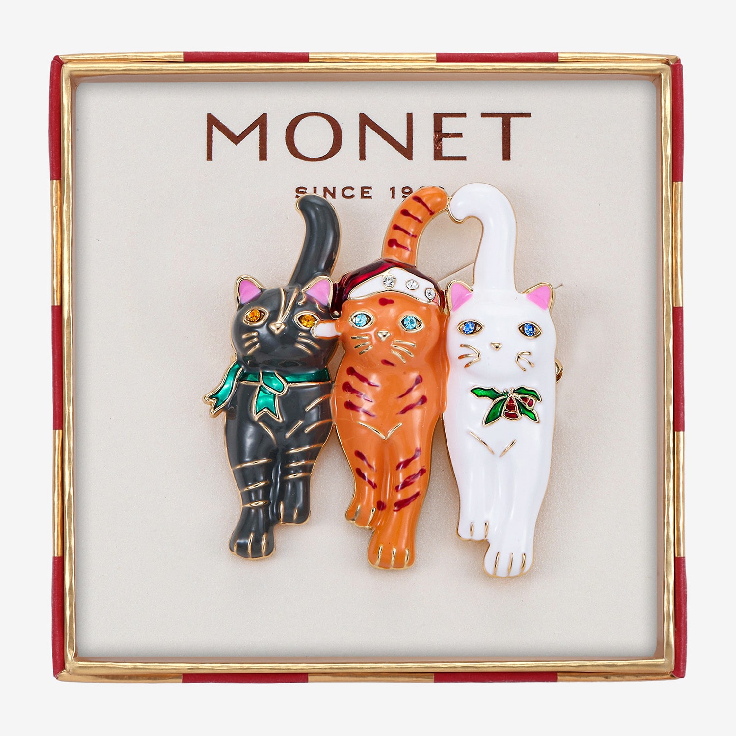 Monet Jewelry Multi Color Glass Pin