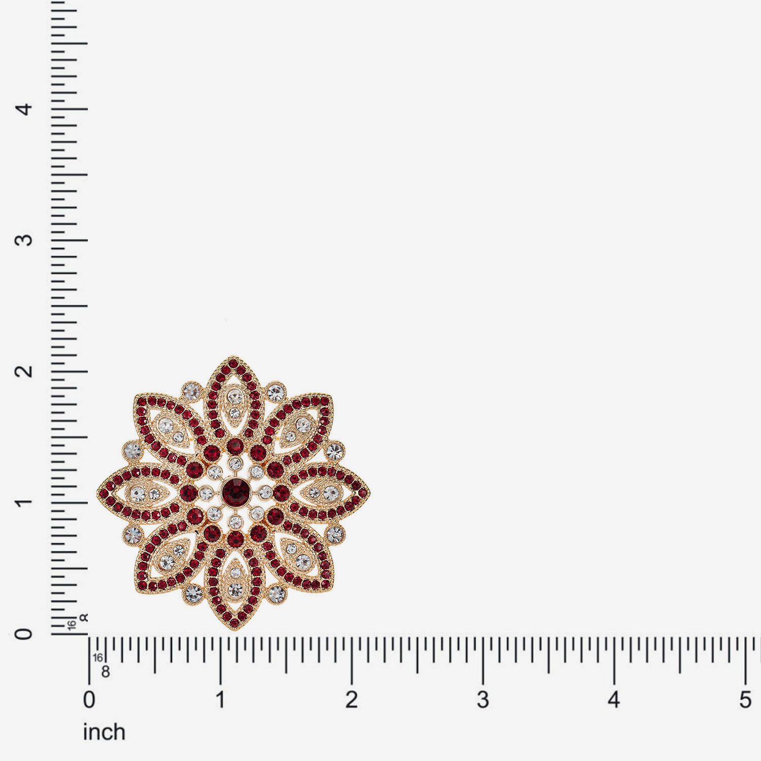 Monet Jewelry Red Glass Pin