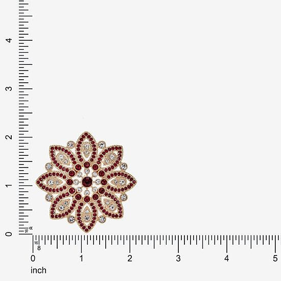 Monet Jewelry Red Glass Pin