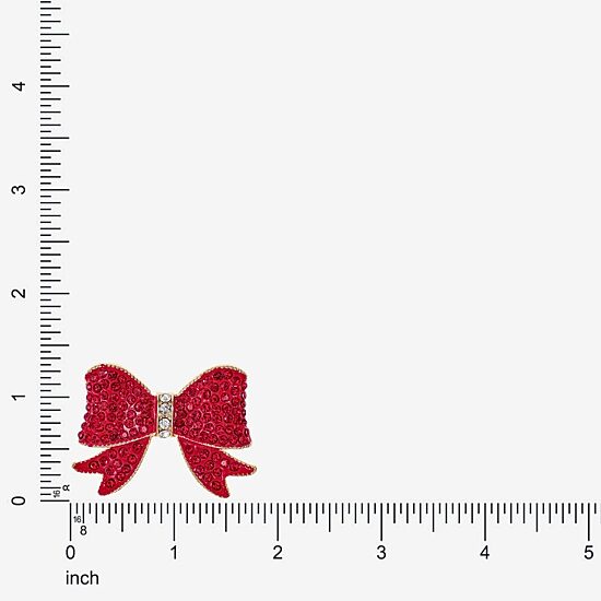 Monet Jewelry Red Glass Pin