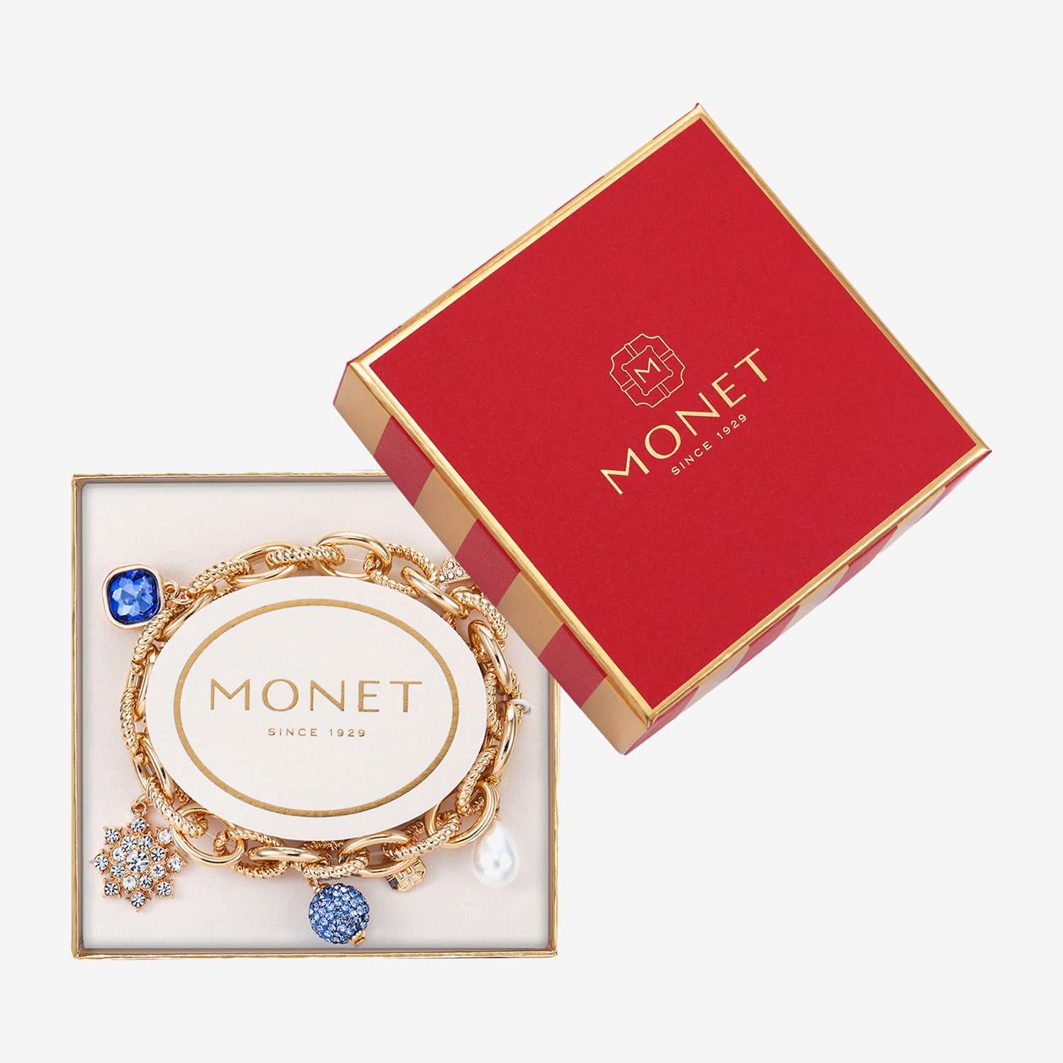 Monet Jewelry Womens Multi Color Glass Angel Stretch Bracelet