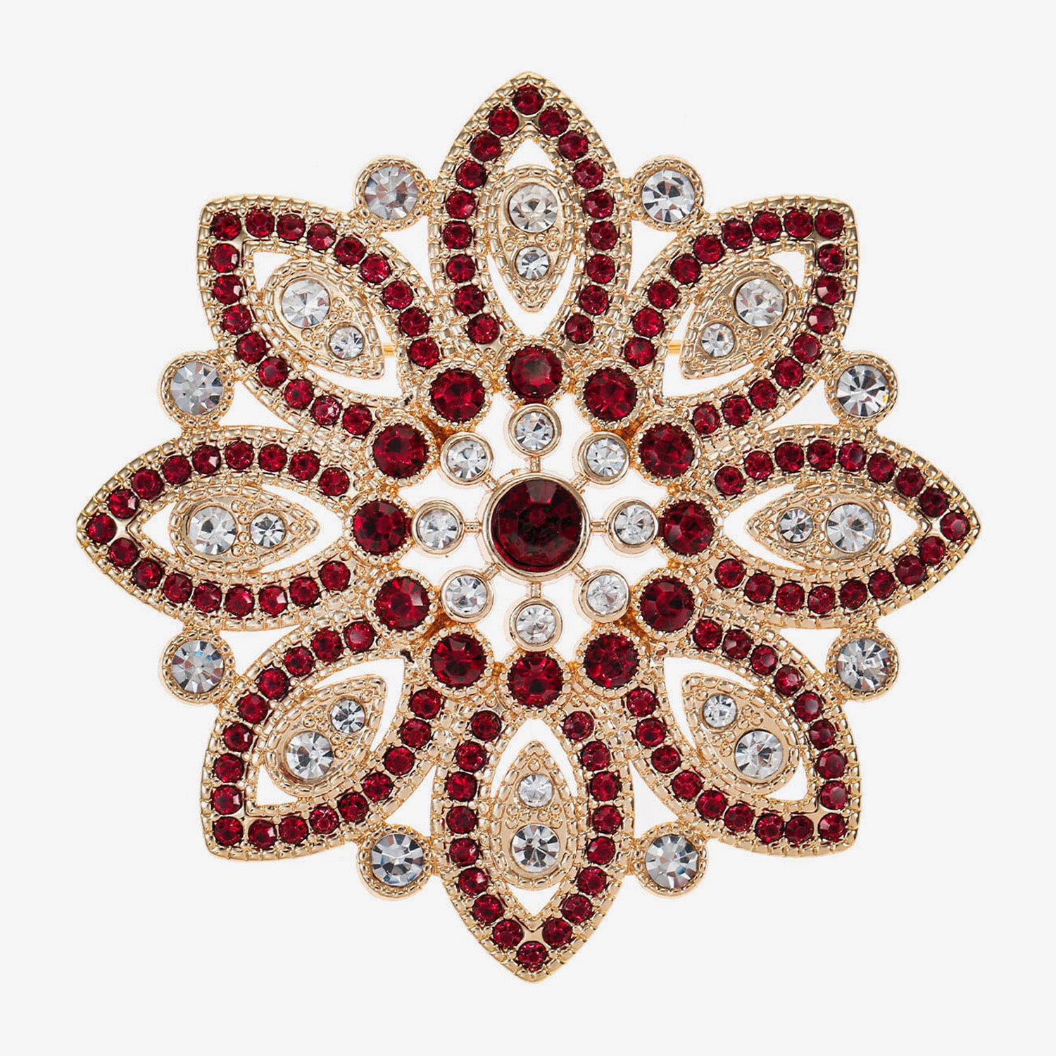 Monet Jewelry Red Glass Pin