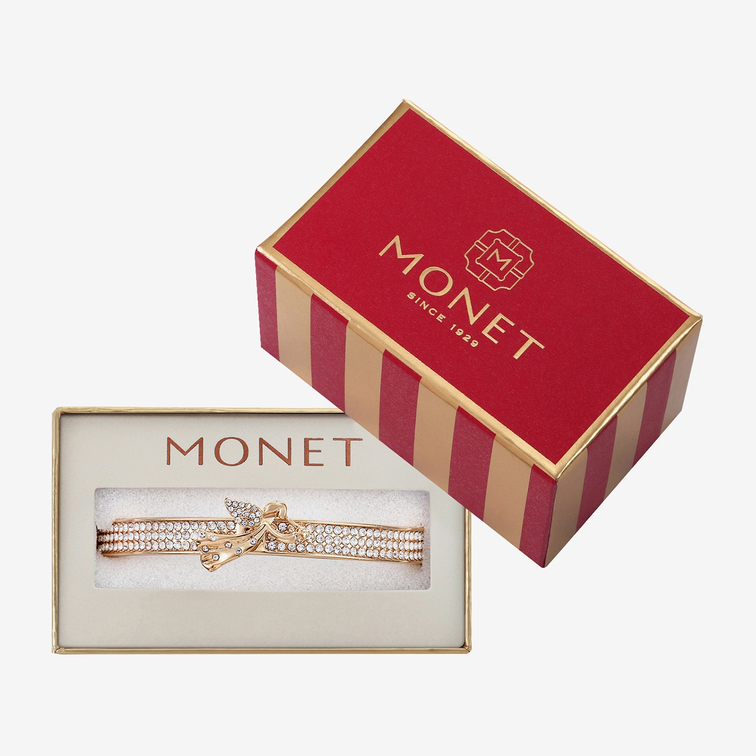 Monet Jewelry Womens Glass Angel Bangle Bracelet