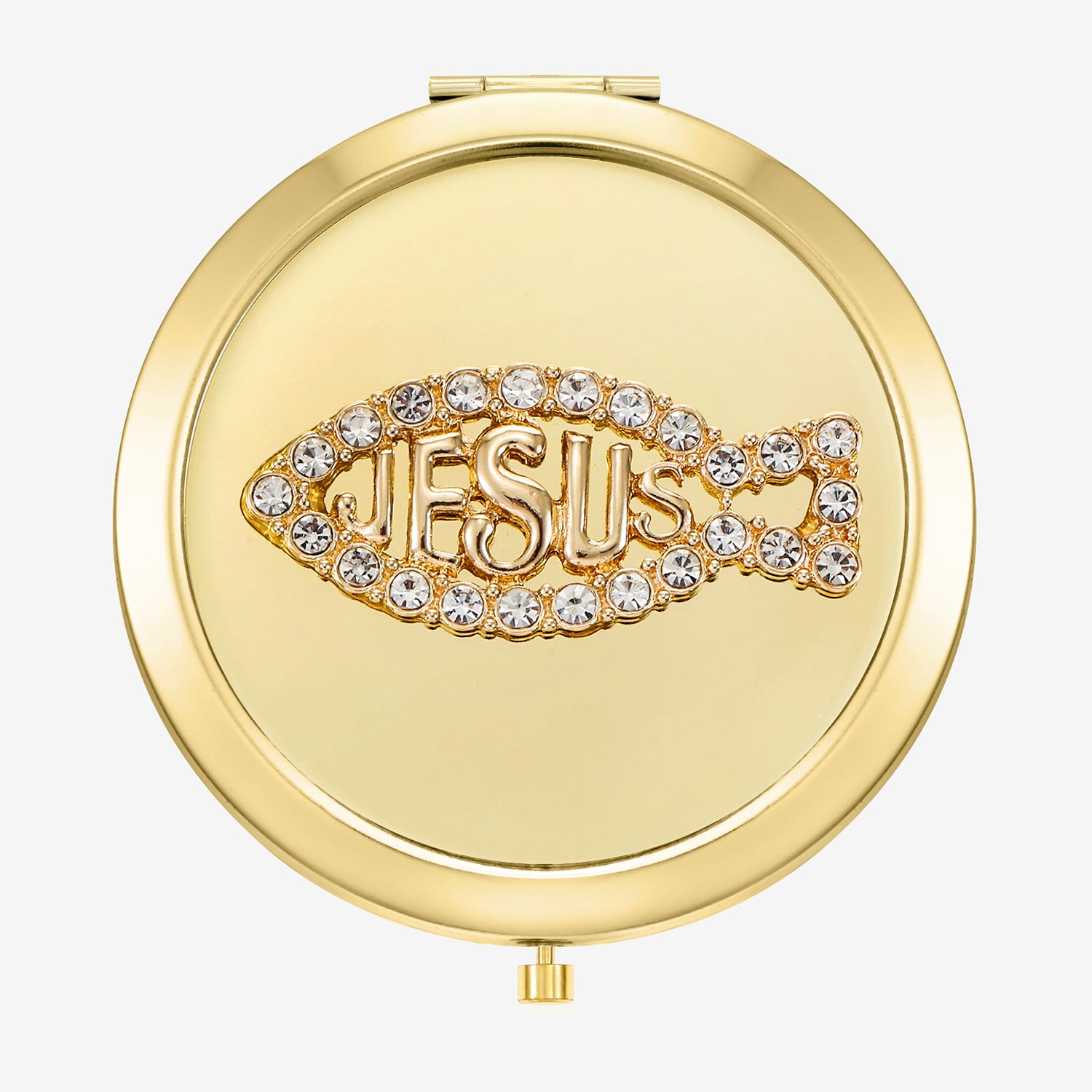 Monet Jewelry Gold Tone Compact Mirror