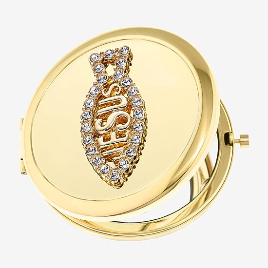 Monet Jewelry Gold Tone Compact Mirror