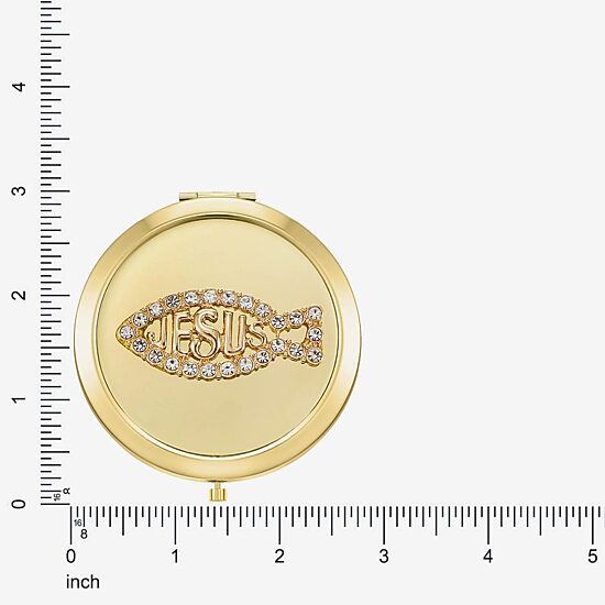 Monet Jewelry Gold Tone Compact Mirror