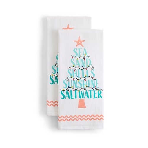 Homewear Send Sand Sheels 2-pk. Kitchen Towel Set In Multiple Colors