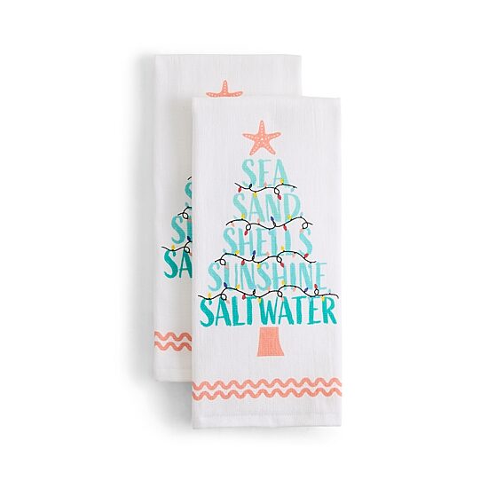 Homewear Send Sand Sheels 2-pk. Kitchen Towel Set