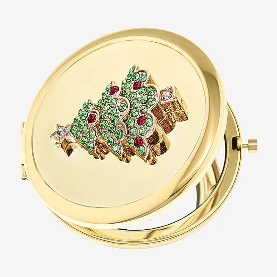 Monet Jewelry Gold Tone Compact Mirror