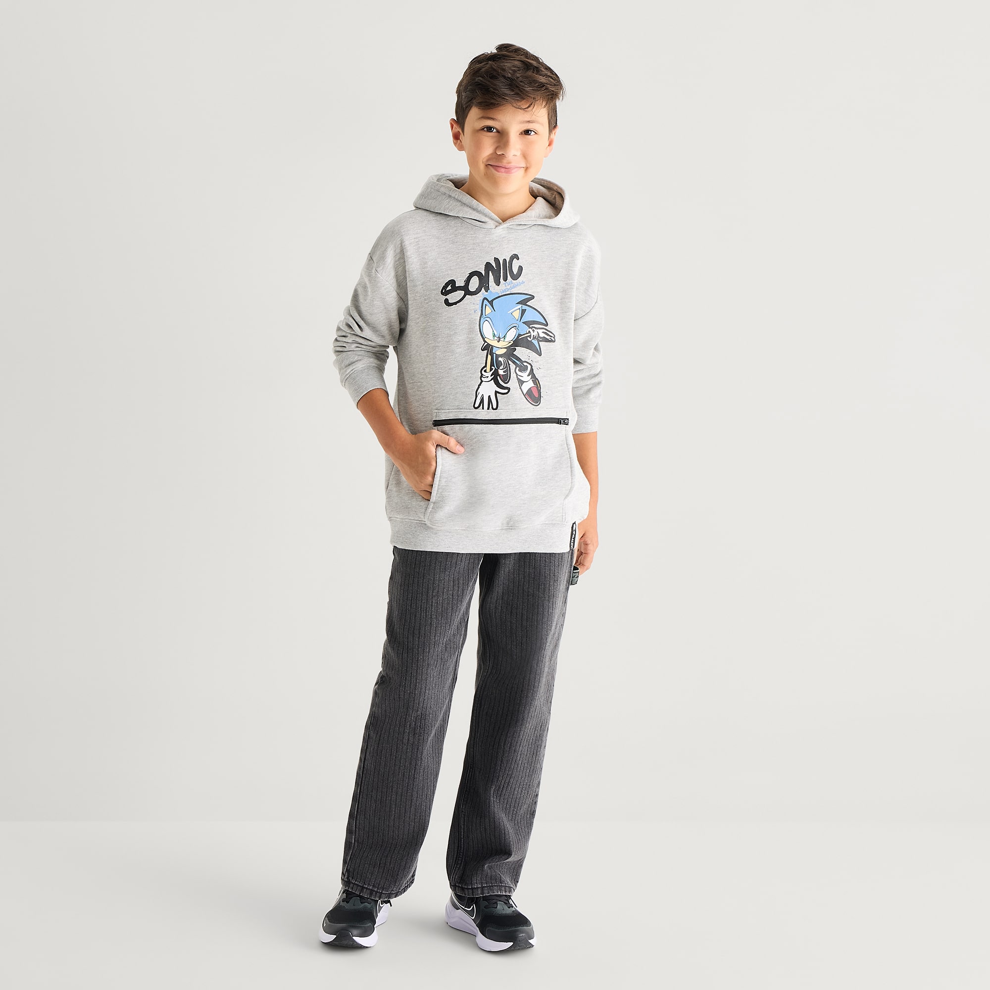 Little & Big Kid Boys Long Sleeve Sonic the Hedgehog Hoodie