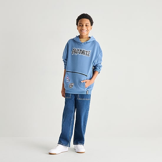 Little & Big Kid Boys Long Sleeve Fortnite Fleece Hoodie