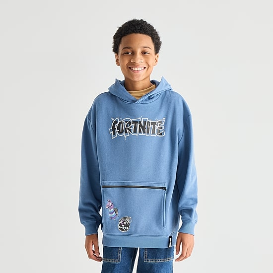 Little & Big Kid Boys Long Sleeve Fortnite Fleece Hoodie