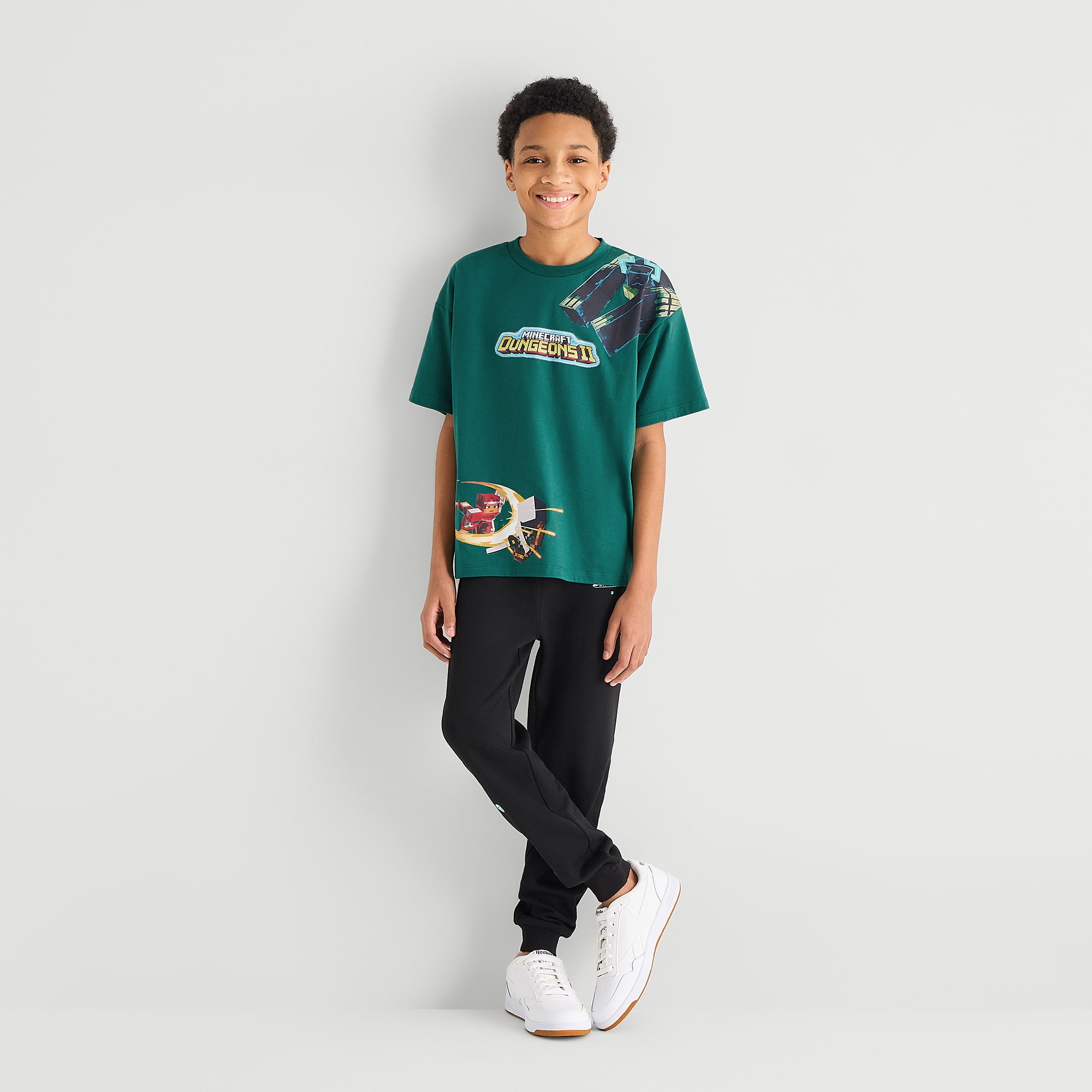 Little & Big Kid Boys Crew Neck Short Sleeve Oversized Minecraft Graphic T-Shirt