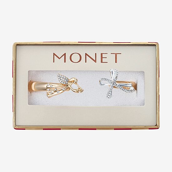 Monet Jewelry Womens Glass Angel Bangle Bracelet