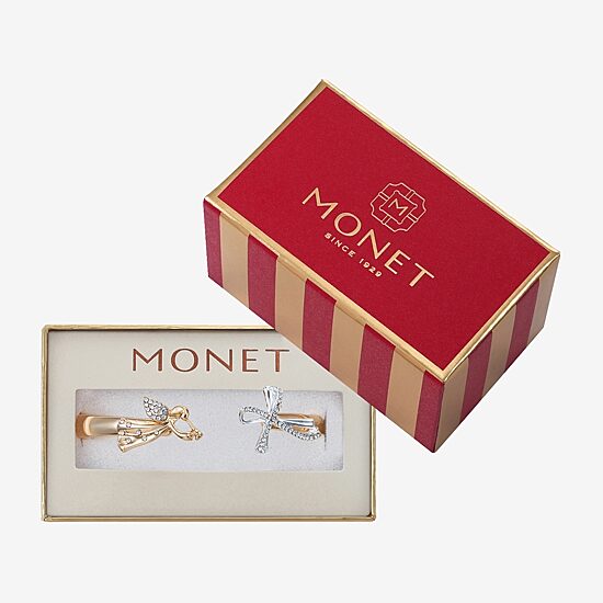 Monet Jewelry Womens Glass Angel Bangle Bracelet