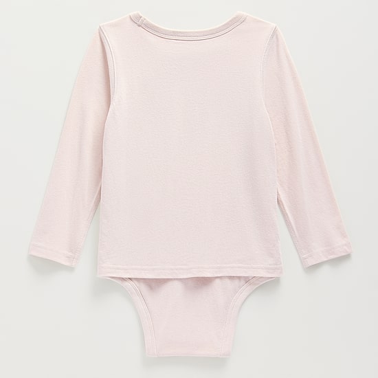 Okie Dokie Toddler Boys Hidden Access Opening Sensory Friendly Adaptive Crew Neck Long Sleeve Bodysuit