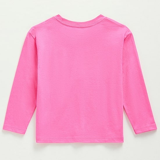 Toddler Girls Crew Neck Long Sleeve Regular Fit Paw Patrol Graphic T-Shirt