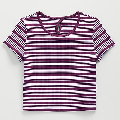 Xersion Little & Big Kid Girls Round Neck Short Sleeve Moisture Wicking Active T-shirt In Blue