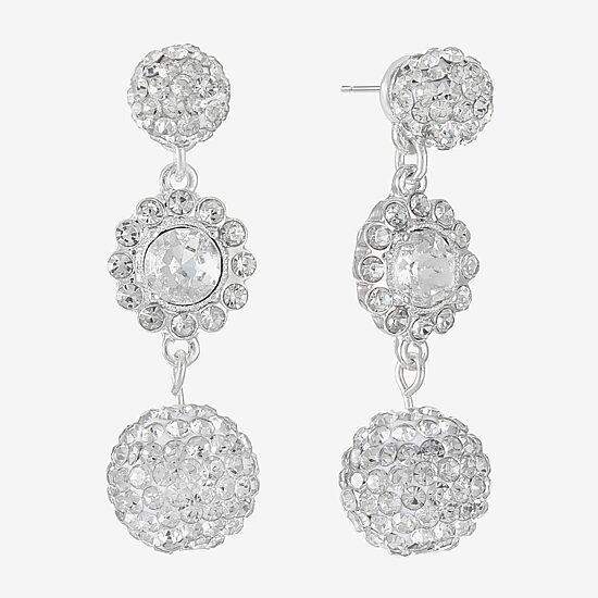 Monet Jewelry Womens Glass Round Hypoallergenic Drop Earrings