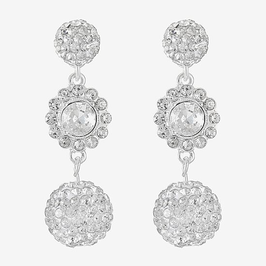 Monet Jewelry Womens Glass Round Hypoallergenic Drop Earrings