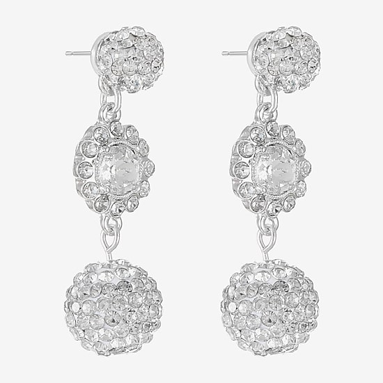 Monet Jewelry Womens Glass Round Hypoallergenic Drop Earrings