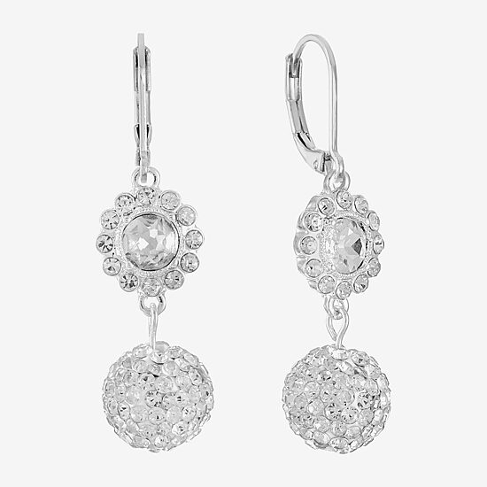 Monet Jewelry Womens Glass Round Drop Earrings