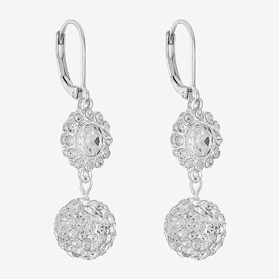 Monet Jewelry Womens Glass Round Drop Earrings