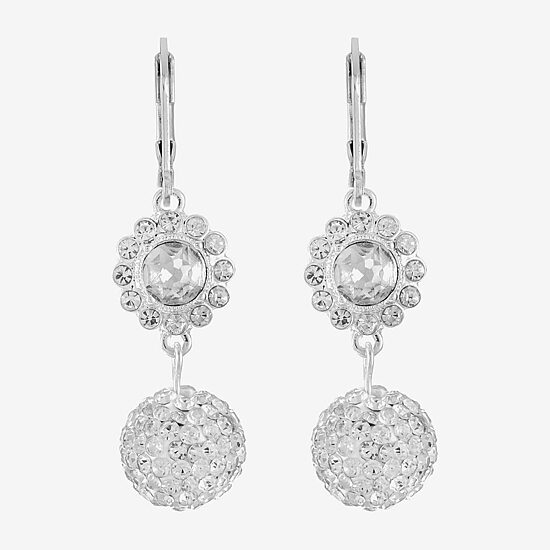 Monet Jewelry Womens Glass Round Drop Earrings