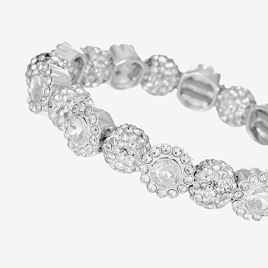Monet Jewelry Womens Glass Round Stretch Bracelet