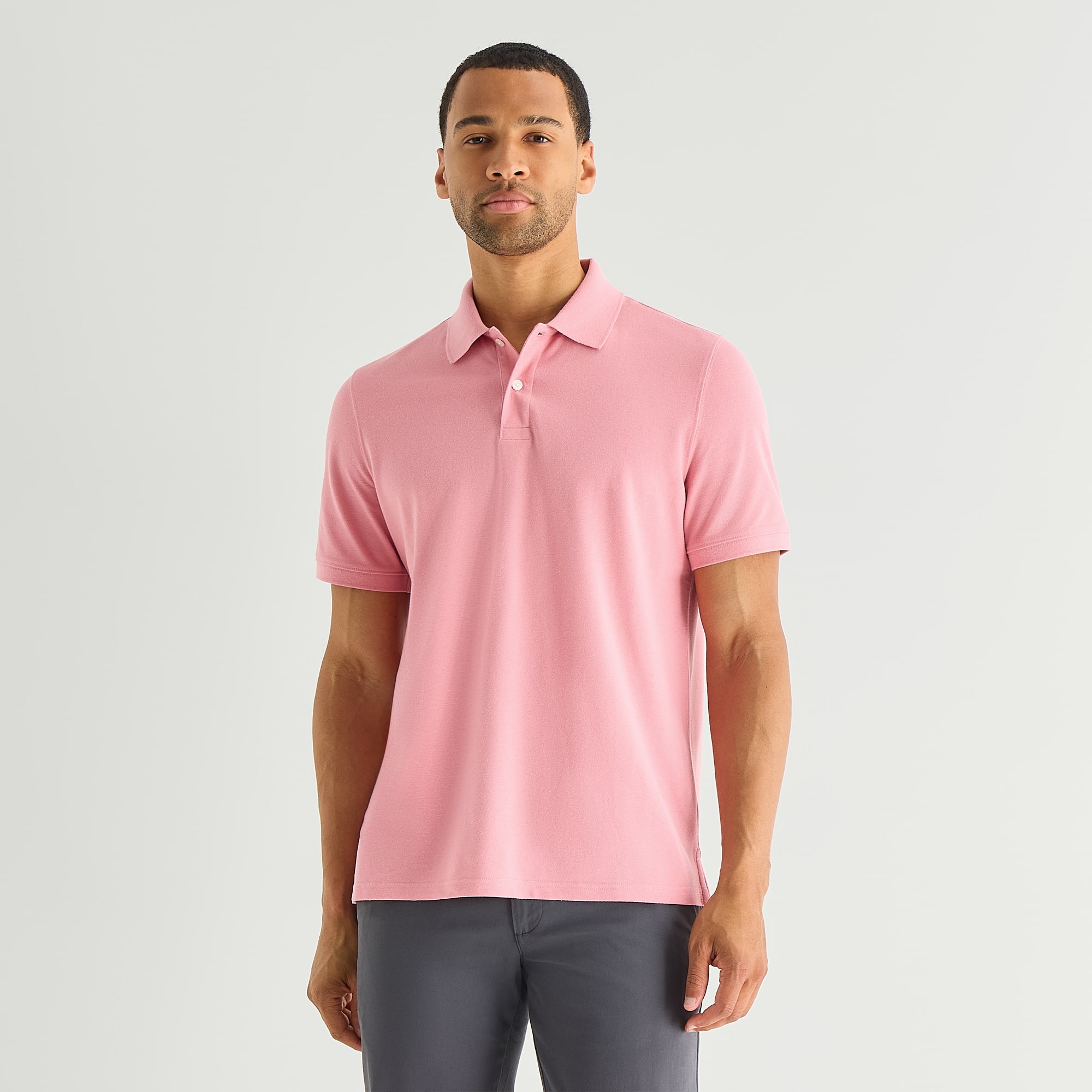 St. John's Bay Premium Stretch Mens Classic Fit Short Sleeve Polo Shirt