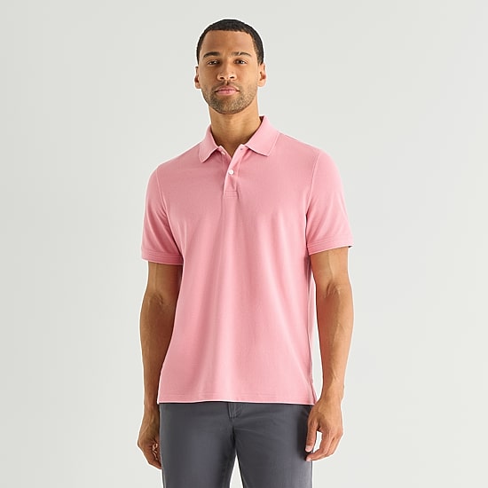 St. John's Bay Premium Stretch Mens Classic Fit Short Sleeve Polo