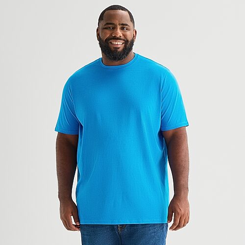 St. John's Bay Super Soft Mens Crew Neck Short Sleeve Big and Tall T-Shirt, Large Tall, Blue