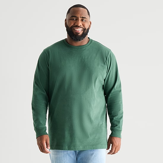 St. John's Bay Mens Crew Neck Long Sleeve Big and Tall T-Shirt